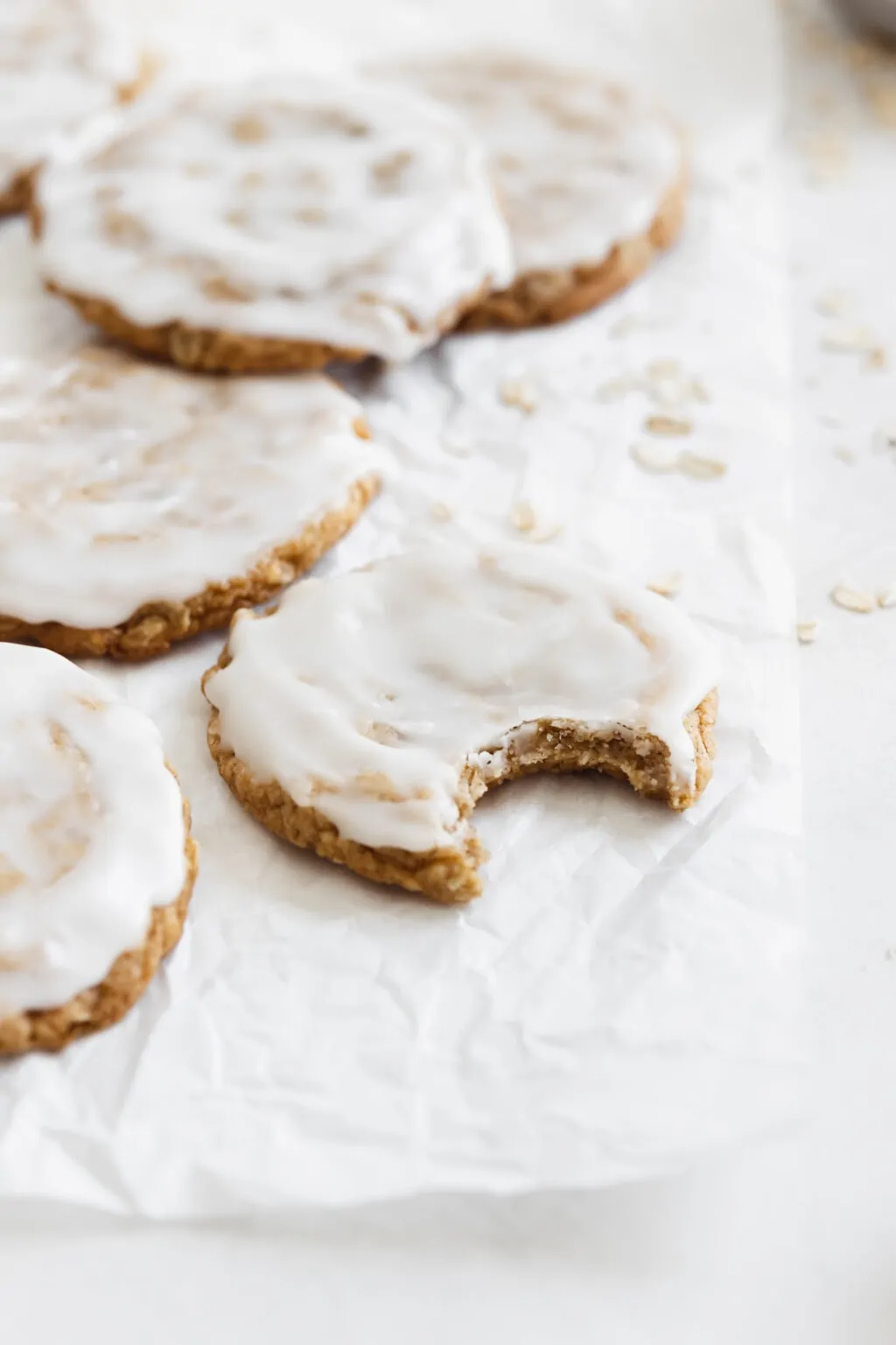 Brown Butter Iced Oatmeal Cookies