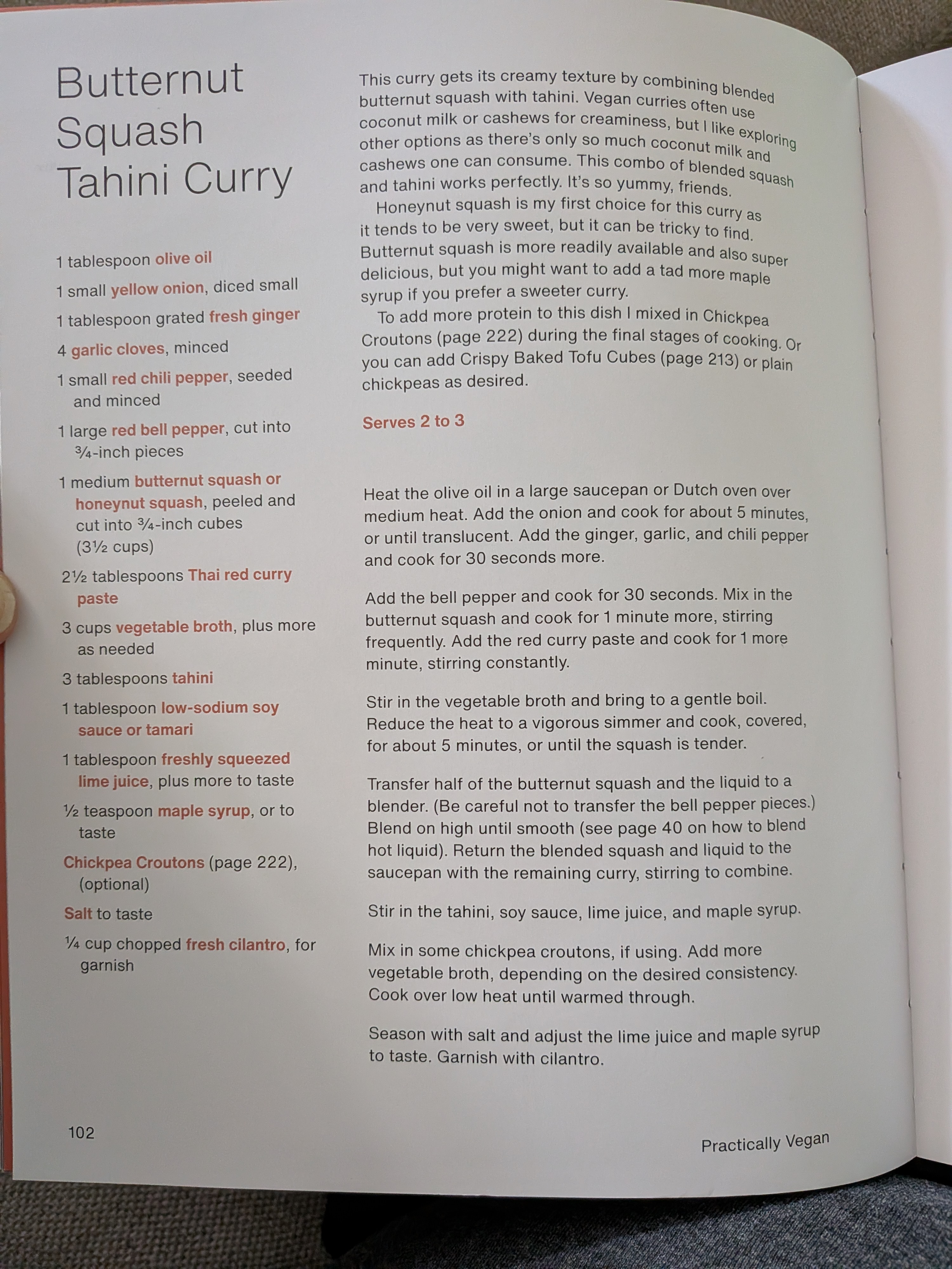 Butternut Squash Tahini Curry
