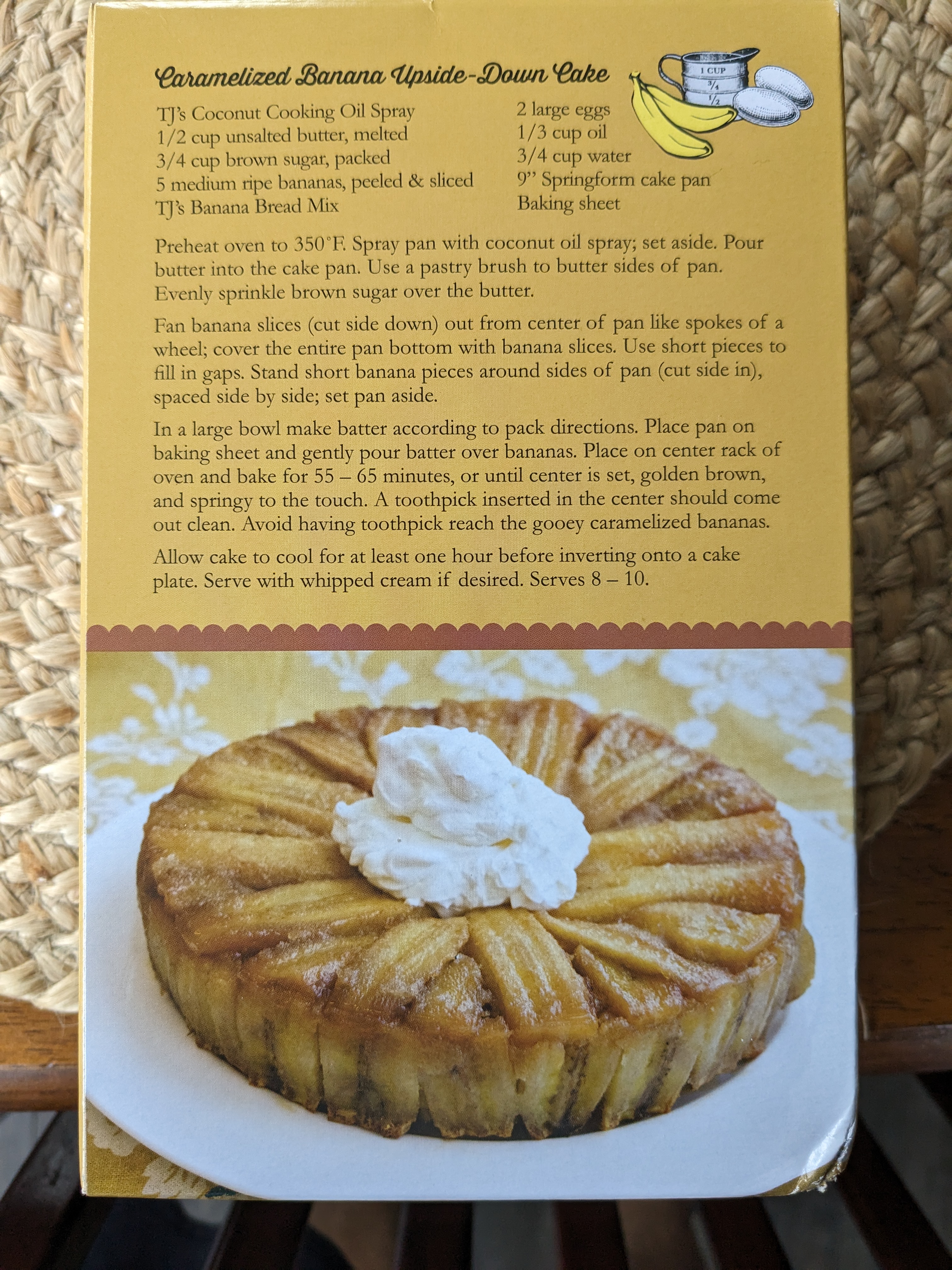 Caramelized Upside Down Banana Cake Trader Joe's