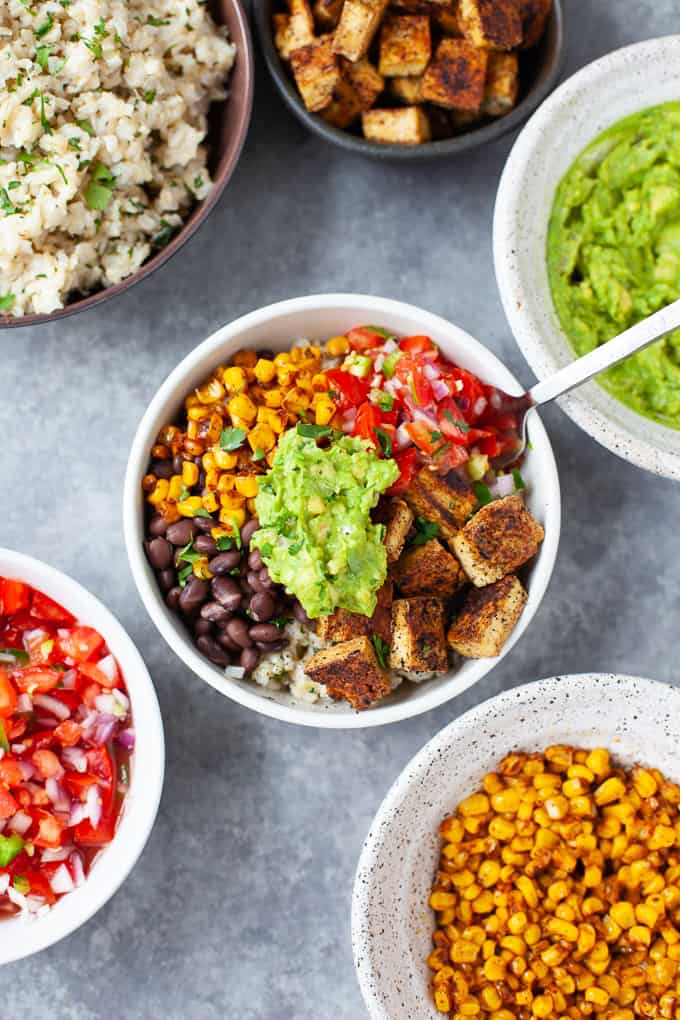 Chipotle-Inspired Vegan Burrito Bowls