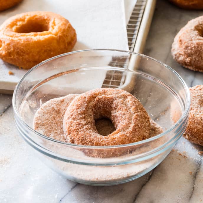 Cinnamon-Sugared Buttermilk Doughnuts