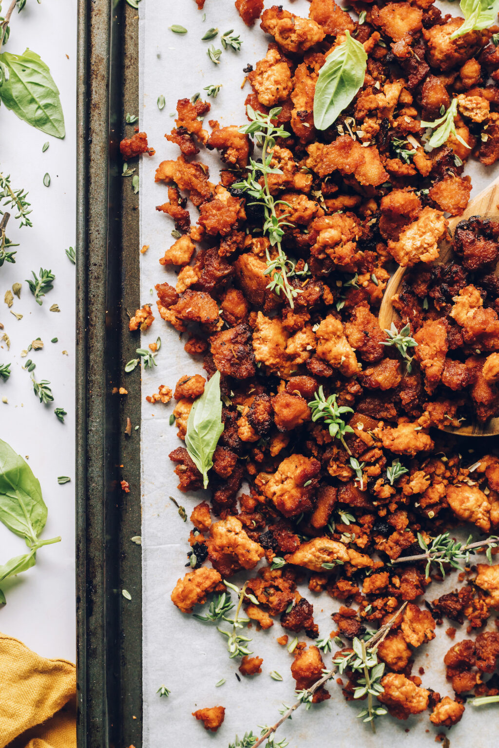 Crispy Baked Tofu with Italian Herbs