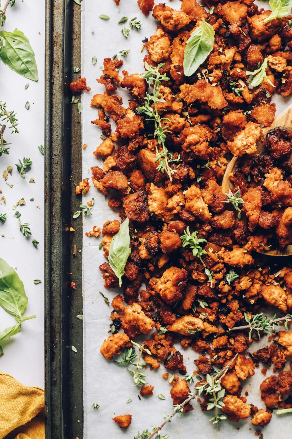 Crispy Baked Tofu with Italian Herbs