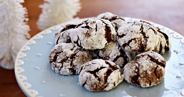 Earthquake Chocolate Crinkle Cookies