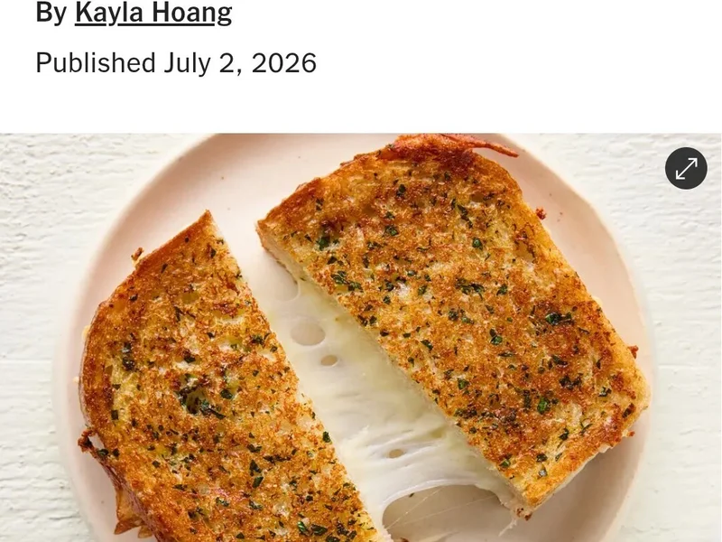 Garlic Bread Grilled Cheese