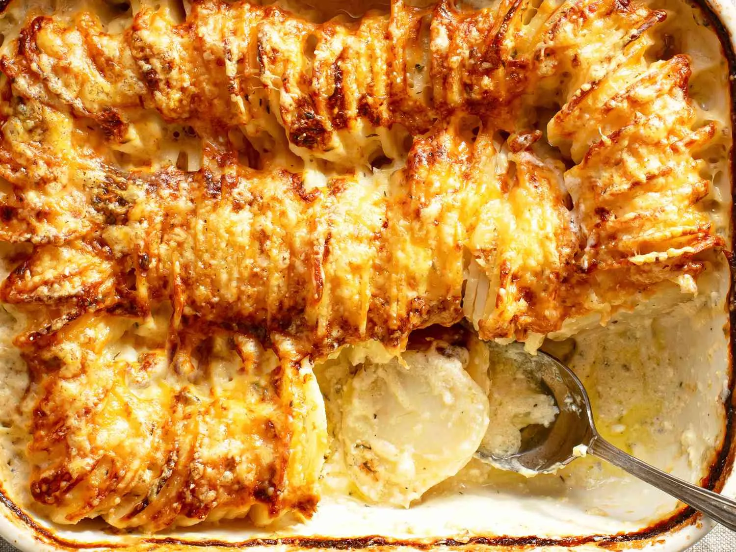 Hasselback Potato Gratin
