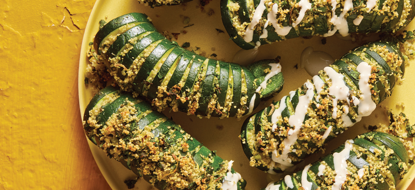 Hasselback Roasted Zucchini