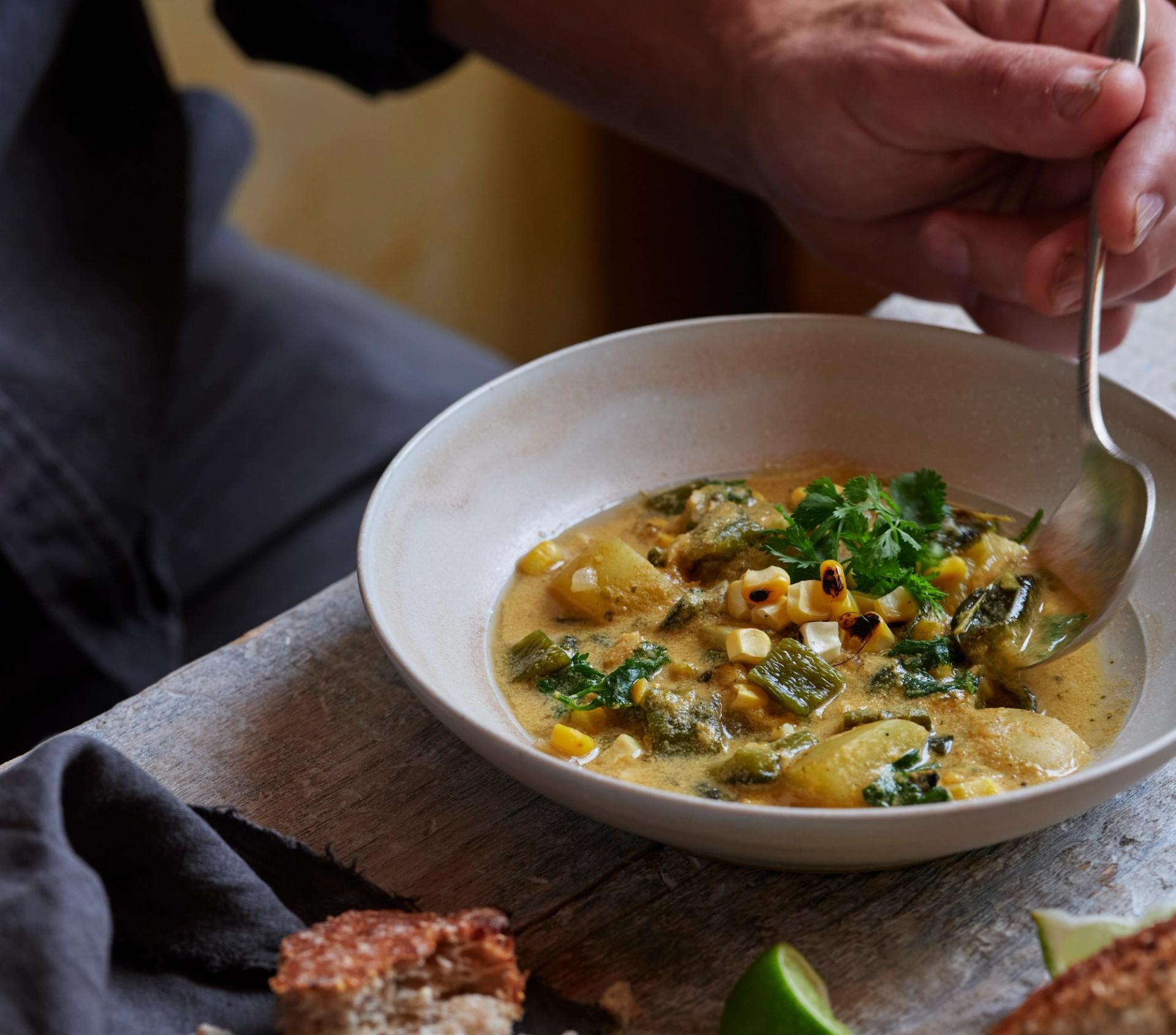 Kickin Potato and Corn Chowder