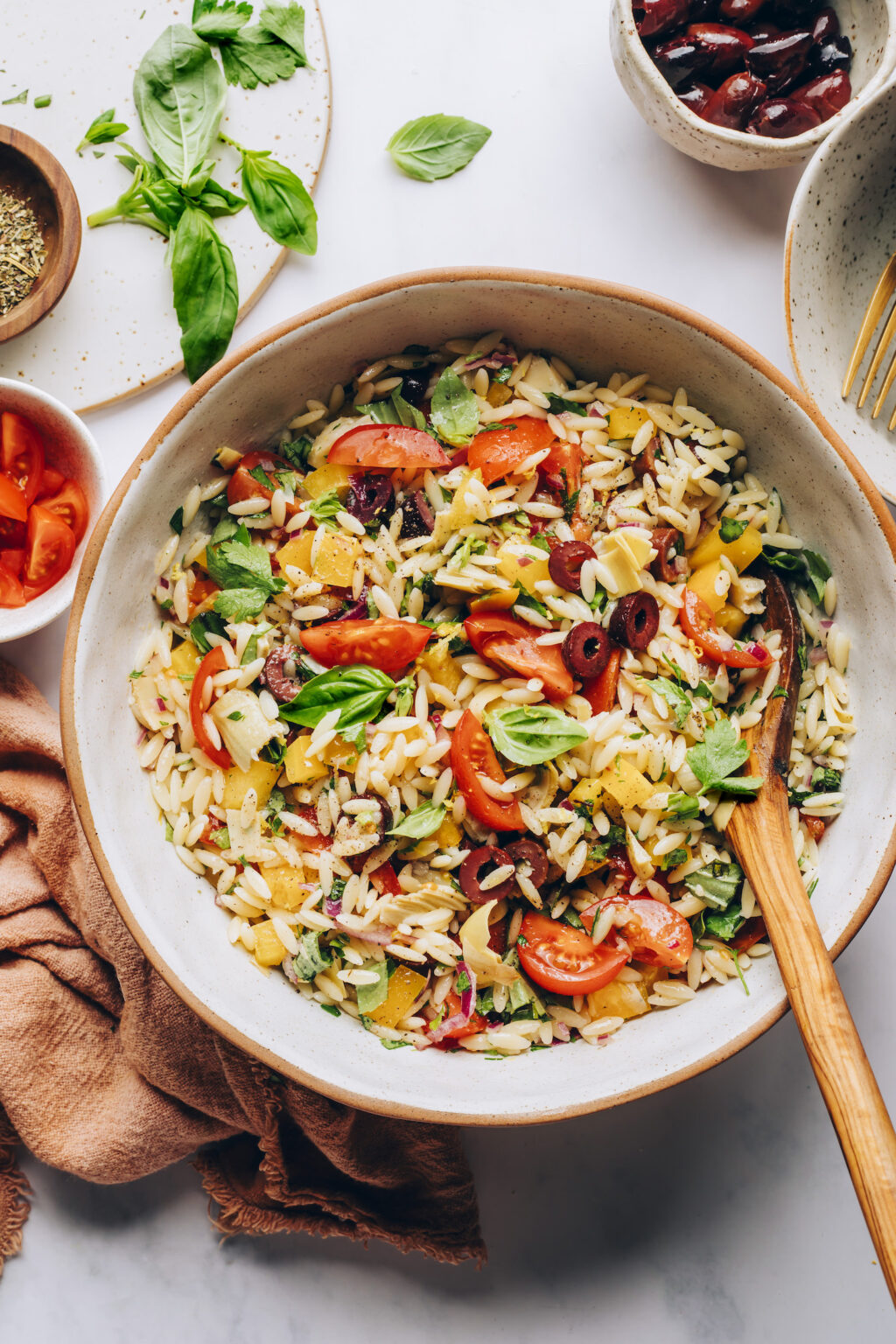 Orzo Pasta with Chickpeas - Cooking For Peanuts