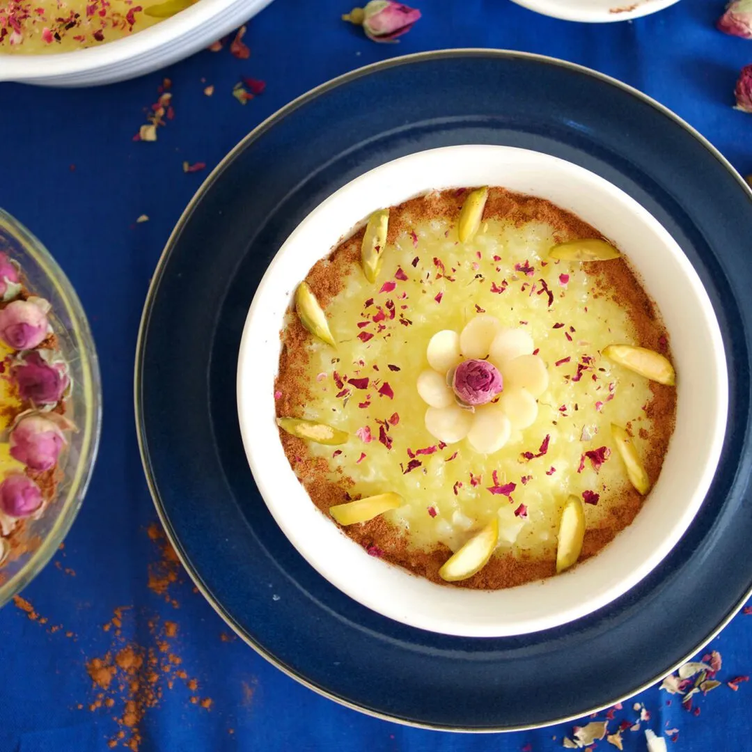 Persian Saffron Rice Pudding Sholeh Zard