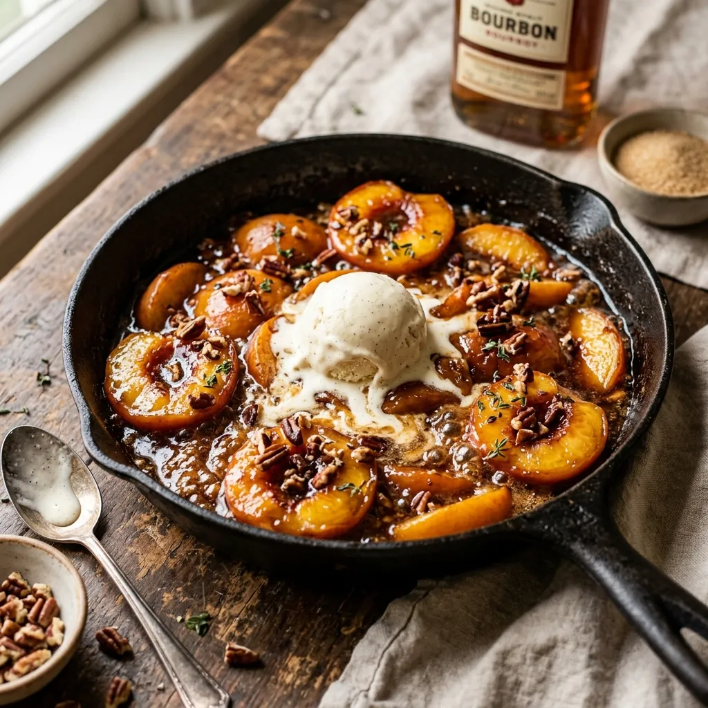 Skillet Caramelized Peaches
