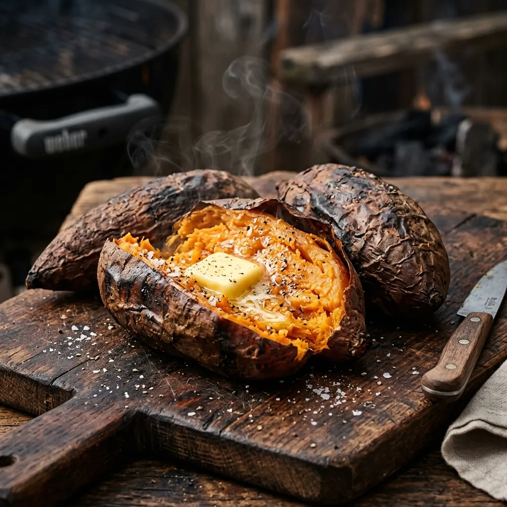 Smoked Sweet Potatoes