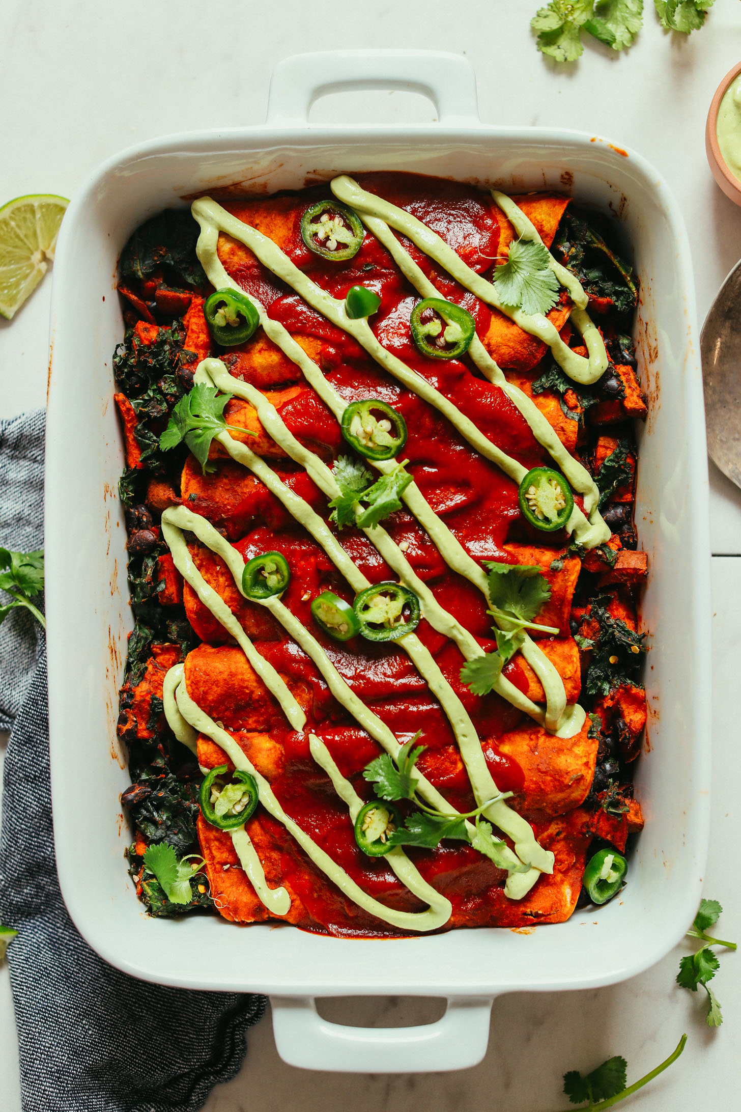 Sweet Potato Black Bean Enchiladas