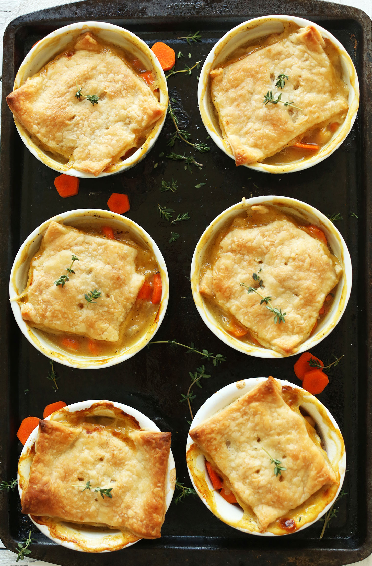 Thyme and White Bean Pot Pies