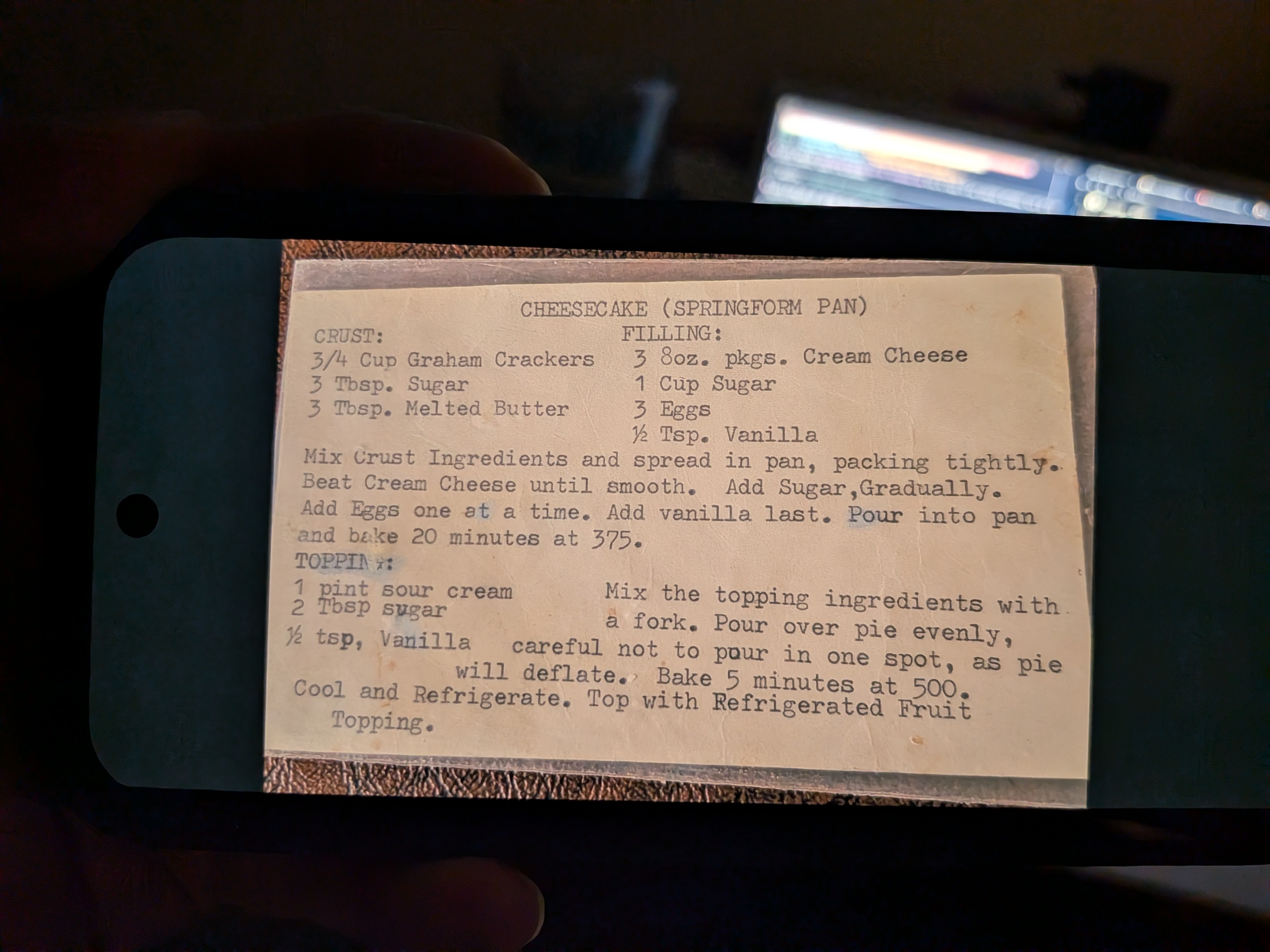 Two-Layer Cheesecake